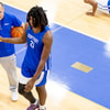 Jayden Quaintance gets shots up at Kentucky basketball practice (Photo via Chet White, UK Athletics)